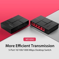 Mercusys MS105G 5-Port Gigabit Ethernet Switch - Unmanaged Mercusys MS105G 5-Port Gigabit Ethernet Switch - Unmanaged